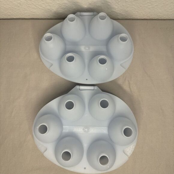 Set Of 2 Vintage Jello Jigglers Egg Molds With Hinge - Picture 4 of 6
